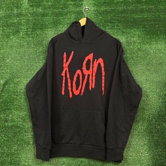 Korn Other - Korn Hoodie Logo Rock Hoodie Size Large